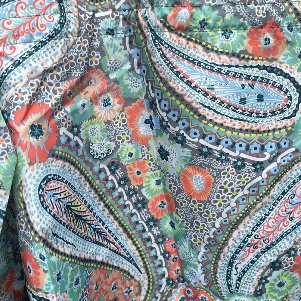 NWT Vera Bradley Packable Raincoat - Citrus Paisley Large Small Medium - Picture 8 of 13